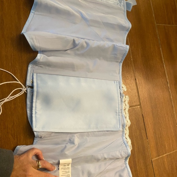 Nwot Daizbella Blue Corset Medieval Renaissance Lace Up Satin XL Vintage Style - Picture 6 of 7